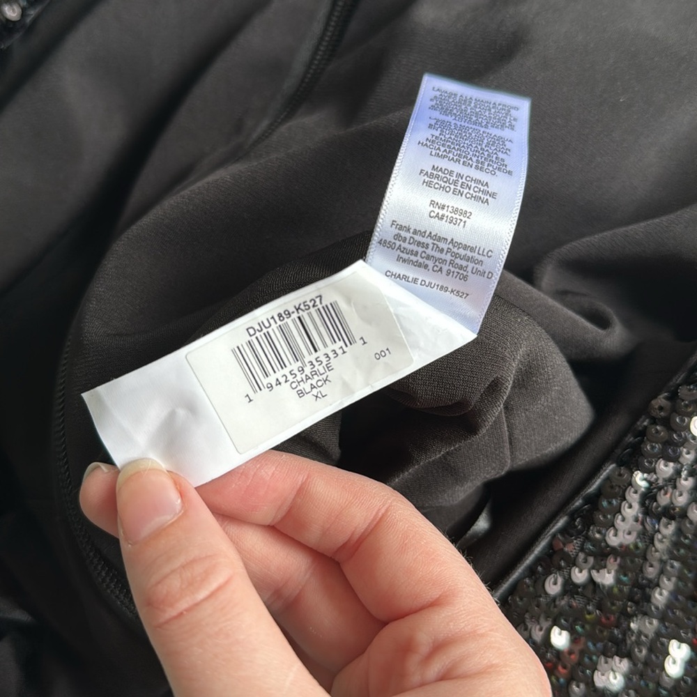 Dress the Population Black Sequin Jumpsuit - Picture 7 of 11